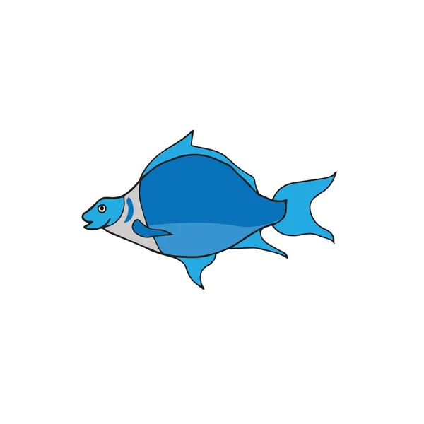 Anilmal blue fish — Stock Vector