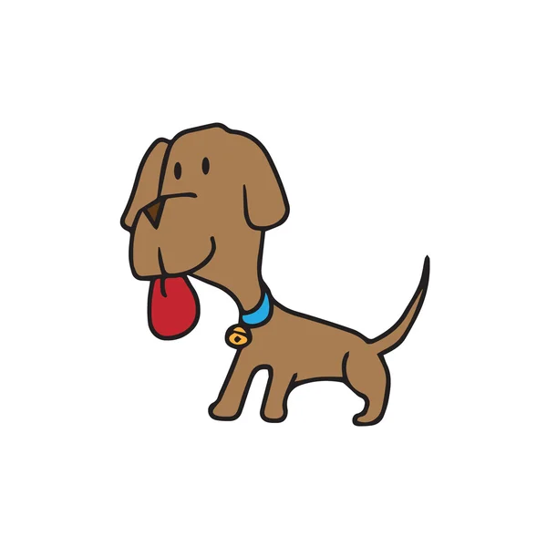 Lengua de perro animal — Vector de stock