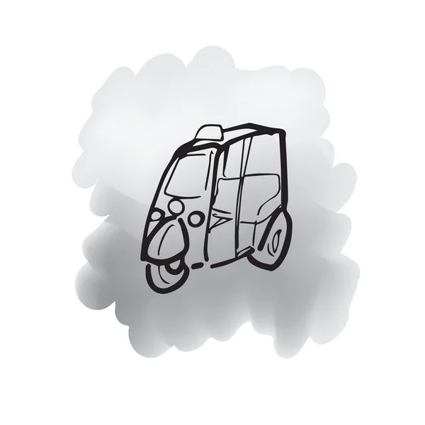 Tuk tik Thai tricycle — Stock Vector