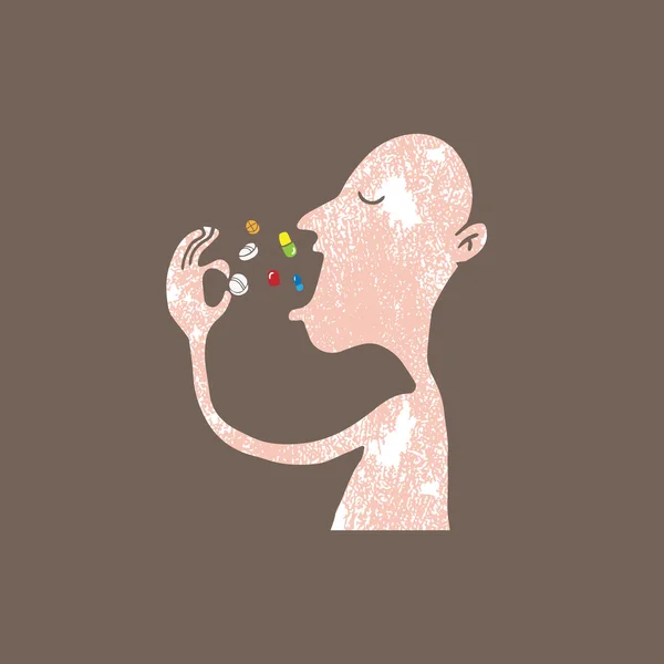 Personnes prenant des médicaments 4 — Image vectorielle