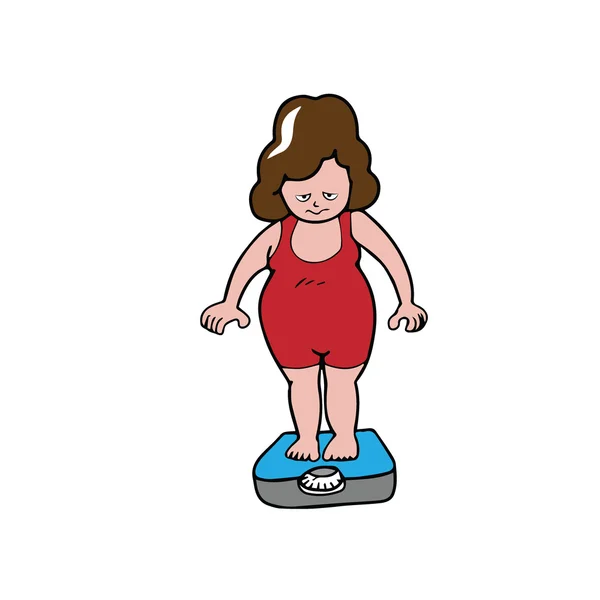 Personnes balance de poids femme — Image vectorielle