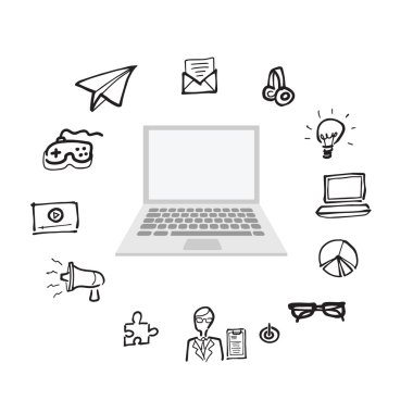 Bilgisayar office programı çizim simgeler