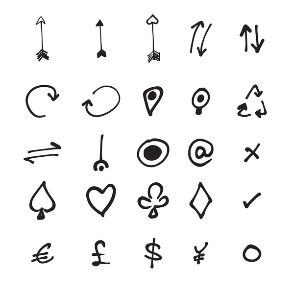 Flèches et signes dessin animé — Image vectorielle
