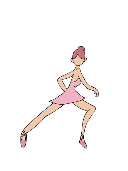 Ballet fille — Image vectorielle