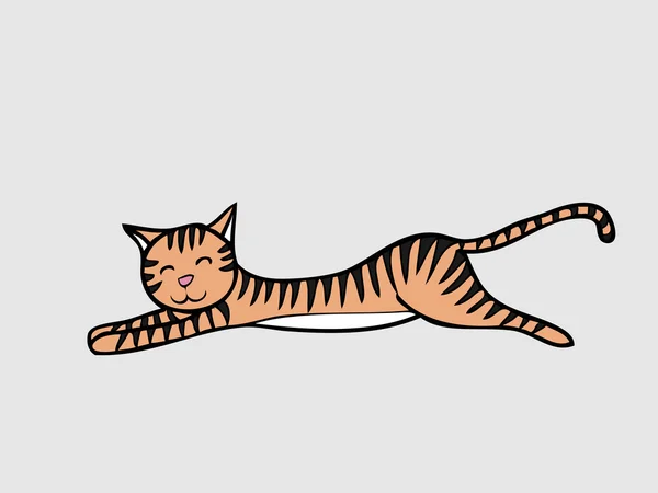 Cat laying — Stock Vector