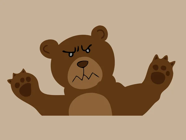 Urso castanho zangado —  Vetores de Stock