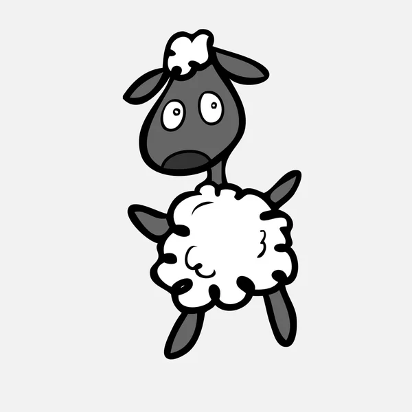 羊在小心的方式 — 图库矢量图片