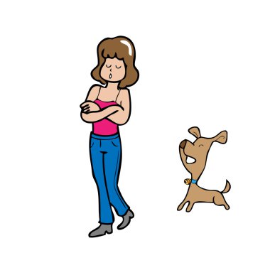 Bir köpek aramak için kız ıslık