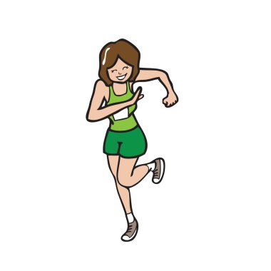 Download Woman Running Cartoon Character Free Vector Eps Cdr Ai Svg Vector Illustration Graphic Art