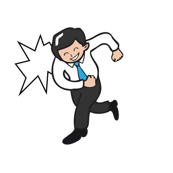 Empresario corriendo — Vector de stock