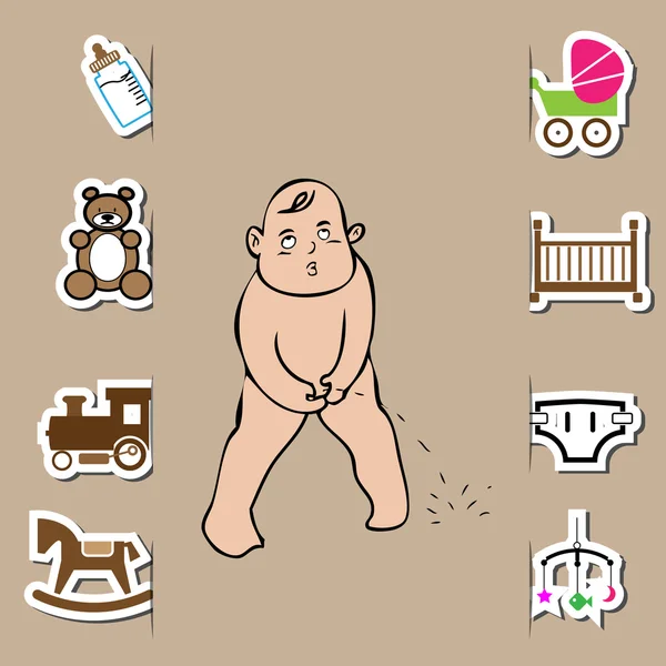 Accesorios de bebé — Archivo Imágenes Vectoriales