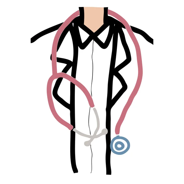 Arzt und Stethoskop — Stockvektor