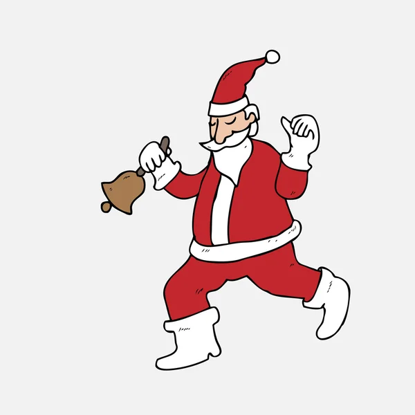 Le Père Noël sonne — Image vectorielle