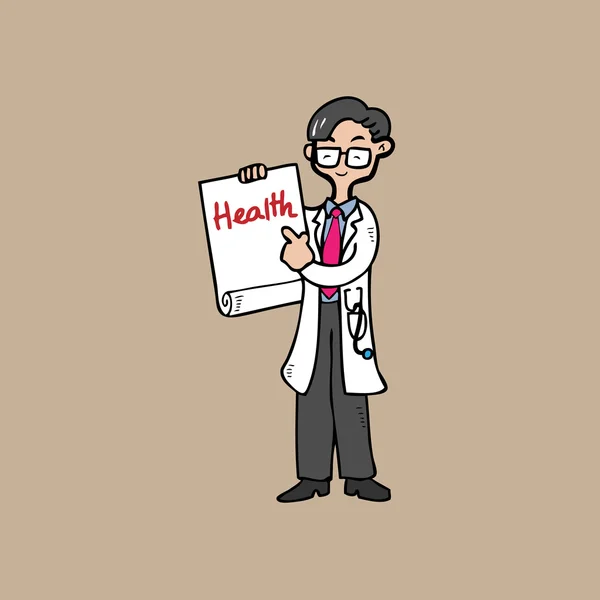 Punto médico en la hoja — Vector de stock