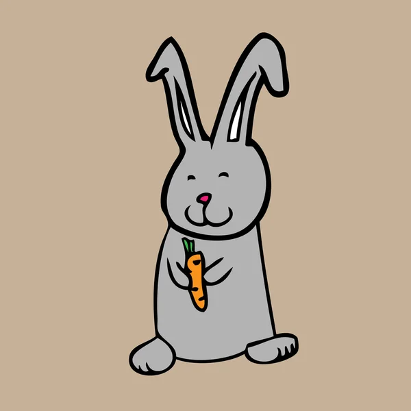 Lapin et carotte — Image vectorielle