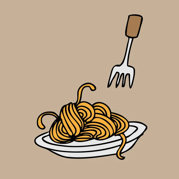 Spaghetti — Stockvektor