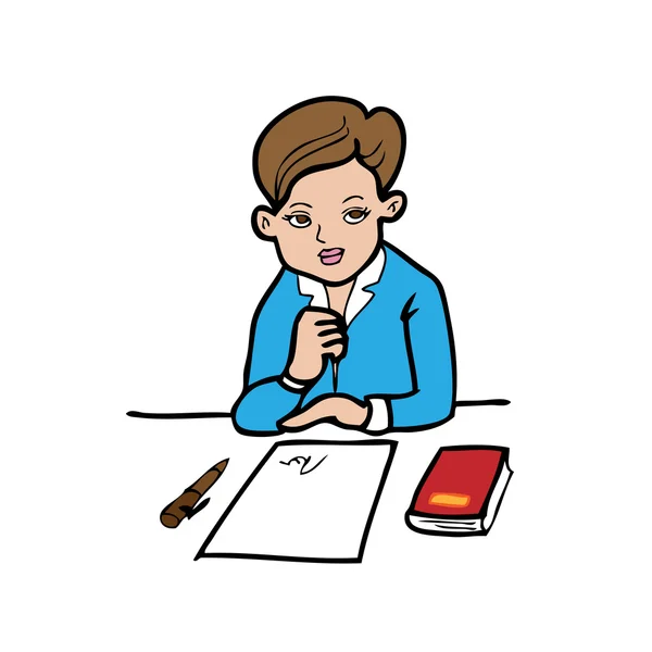 Firma mujer — Vector de stock