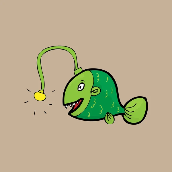 琵琶鱼的深海怪物 — 图库矢量图片