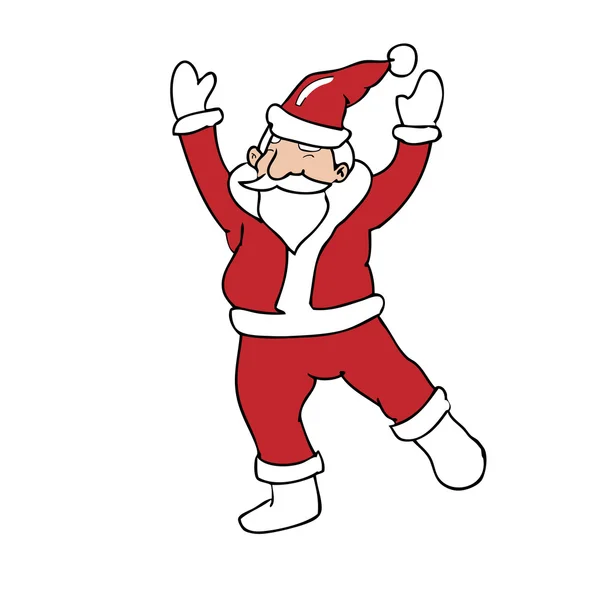 Santa jump isolated — Stock Vector