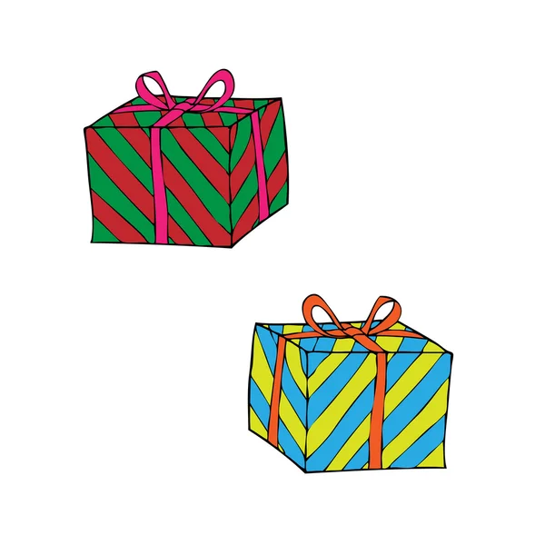 Geschenkboxen Cartoon — Stockvektor