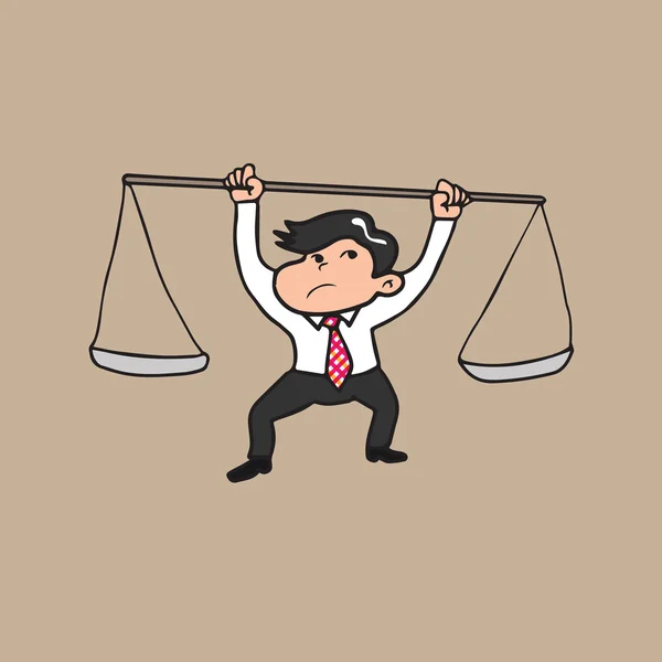 Podnikatel držet rovnováhu — Stockový vektor