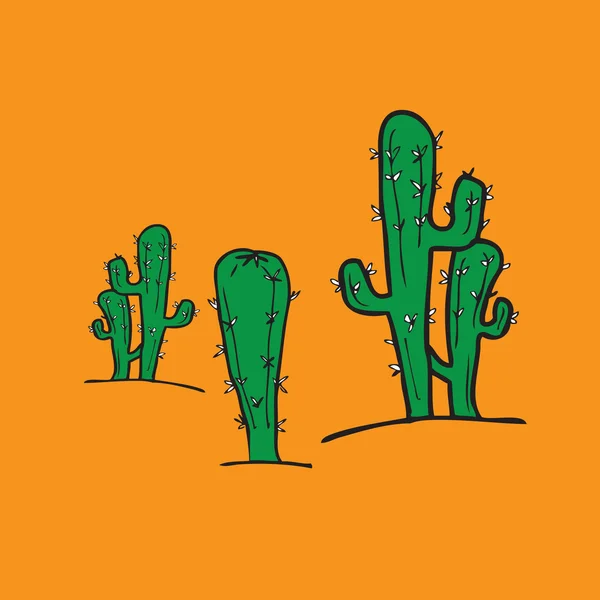 Cactus caractère désert — Image vectorielle