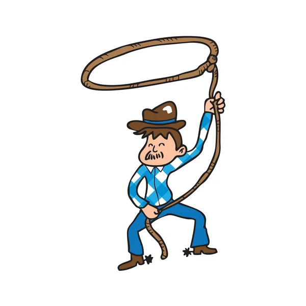 Cowboy oude man — Stockvector