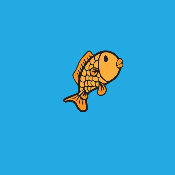 Fish drawing character — Stock Vector