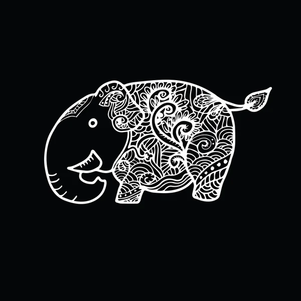 Tiza de elefante — Vector de stock