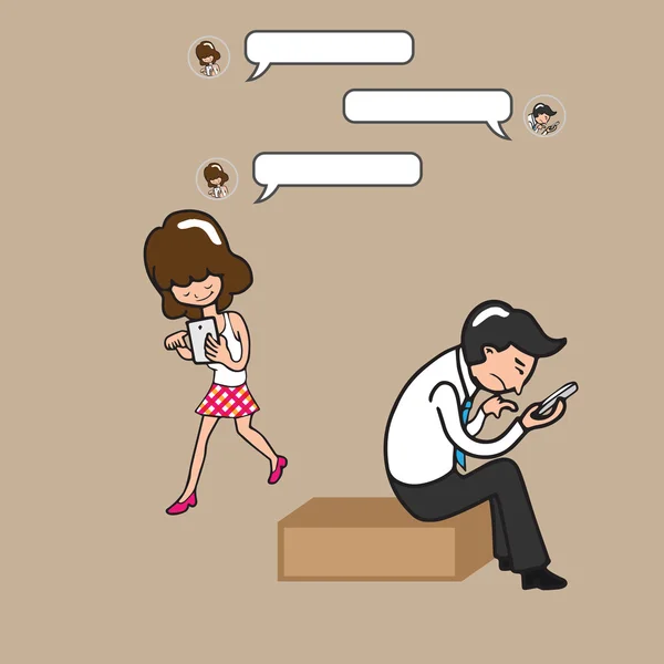 Çift cep telefonu bağımlısı