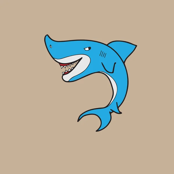 サメの漫画 — ストックベクタ