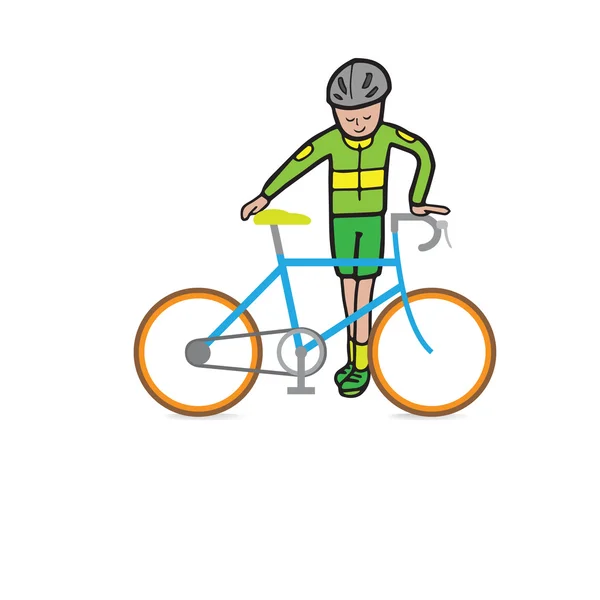 Bicycle racing vector retro — Stock Vector