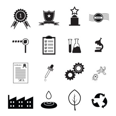 Kalite kontrol Icons set