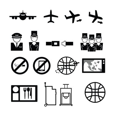 Airways Icons set hizmet