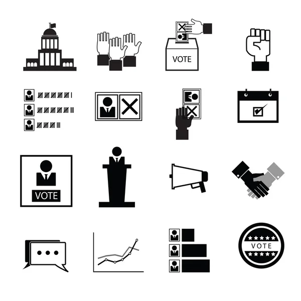 Vote électoral icônes de la démocratie — Image vectorielle