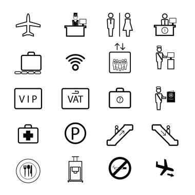 Havaalanı işareti Icons set