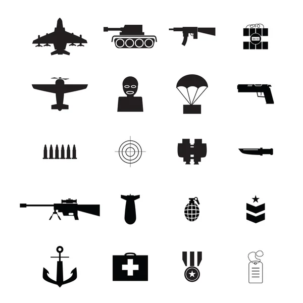 Iconos de guerra — Vector de stock