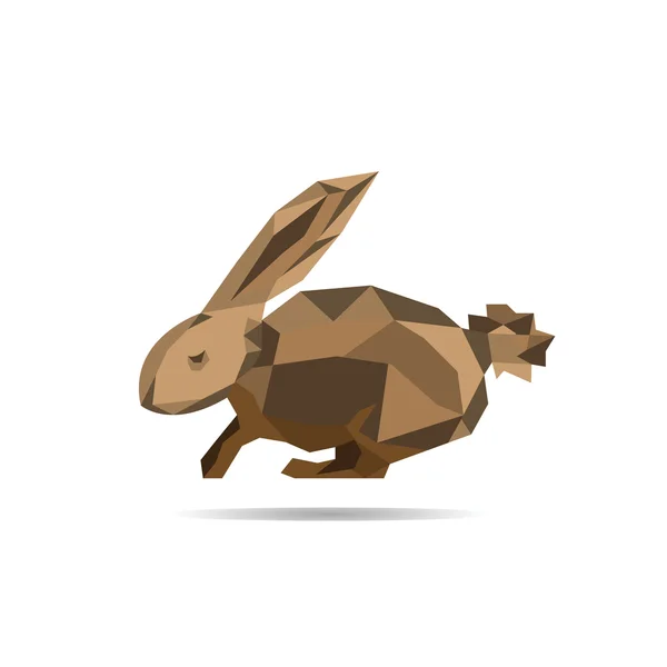 Rabbit polygon — Stock Vector