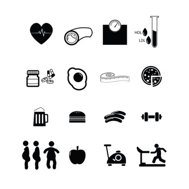 Kolesterol Icons set