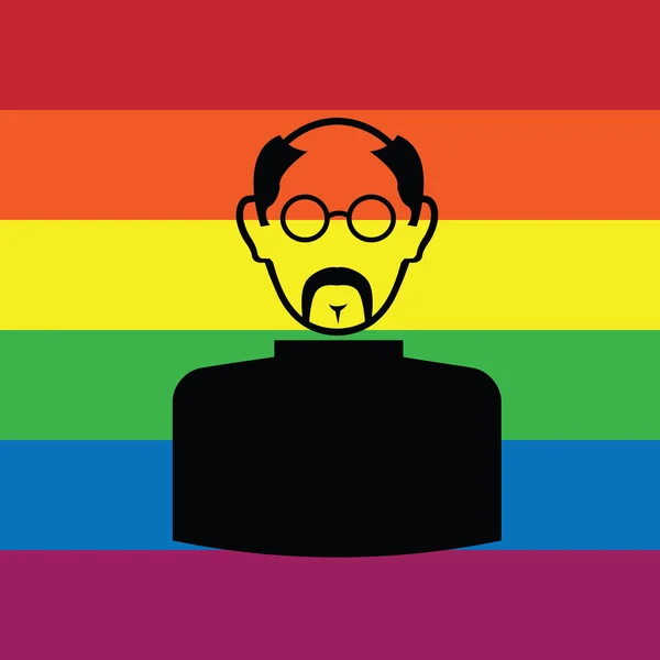 LGBT chauve homme — Image vectorielle