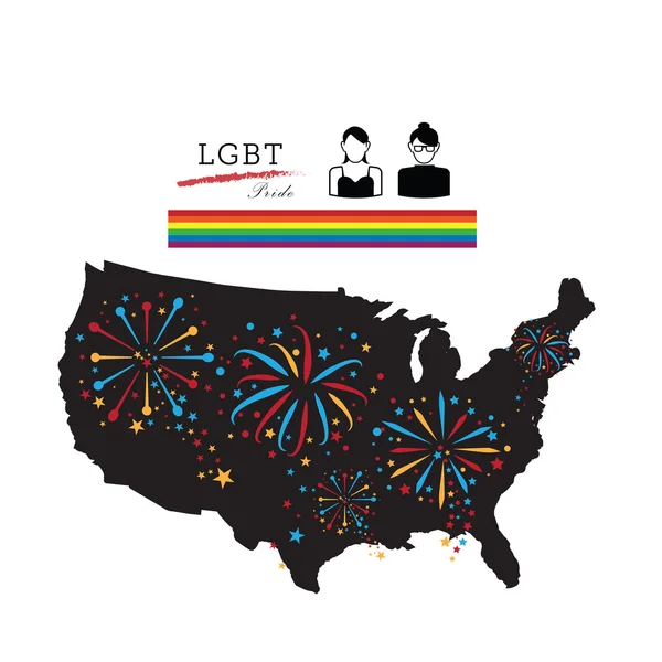 LGBT ylpeys Amerikan väri juliste — vektorikuva