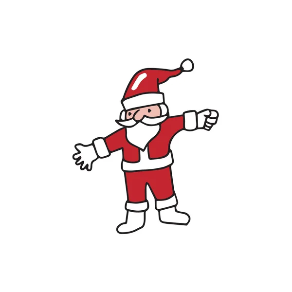 Santa vecteur de personnage de dessin animé — Image vectorielle