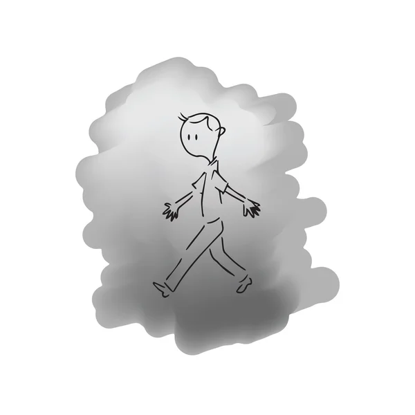 Hombre caminando — Archivo Imágenes Vectoriales