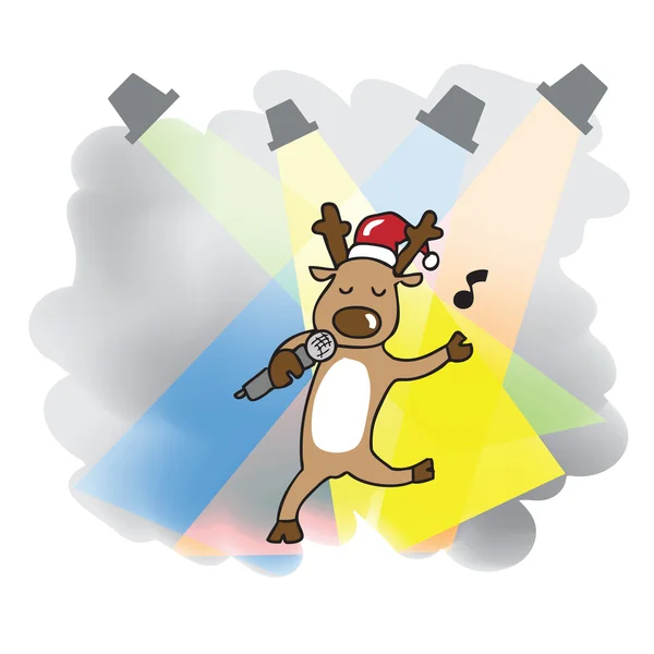 Singing reindeer christmas Vector Art Stock Images Depositphotos