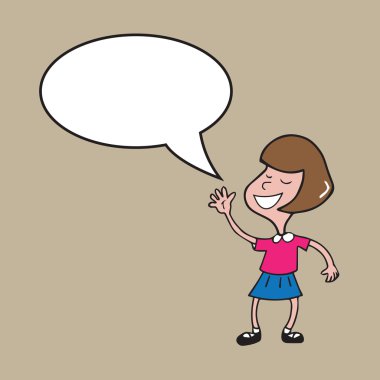 Kız konuşma balonu