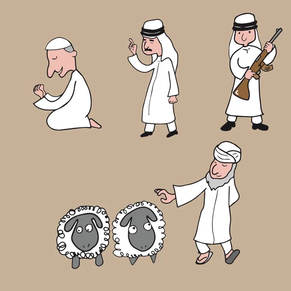 Mensen moslim — Stockvector