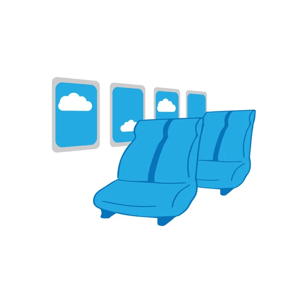 Flugzeugkabine Sitze 2 — Stockvektor