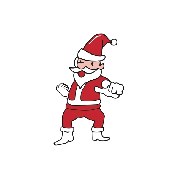 Santa pointing finger — Stock Vector