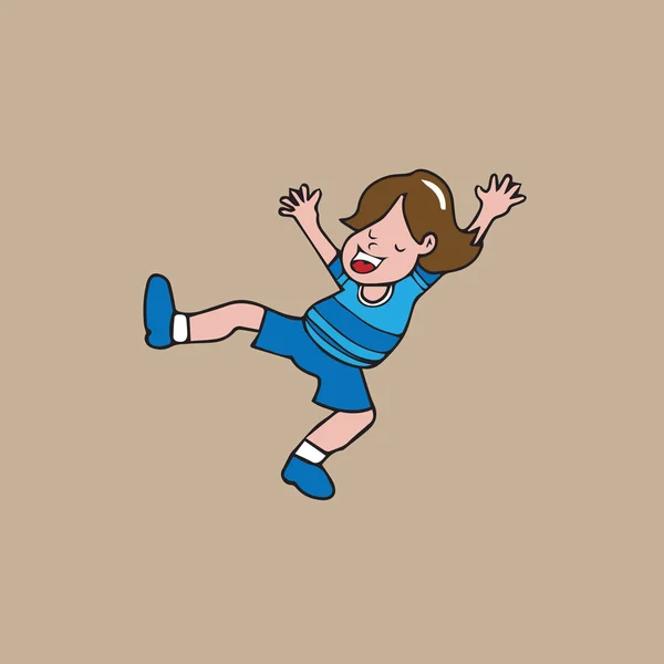 Gente chico saltando — Archivo Imágenes Vectoriales