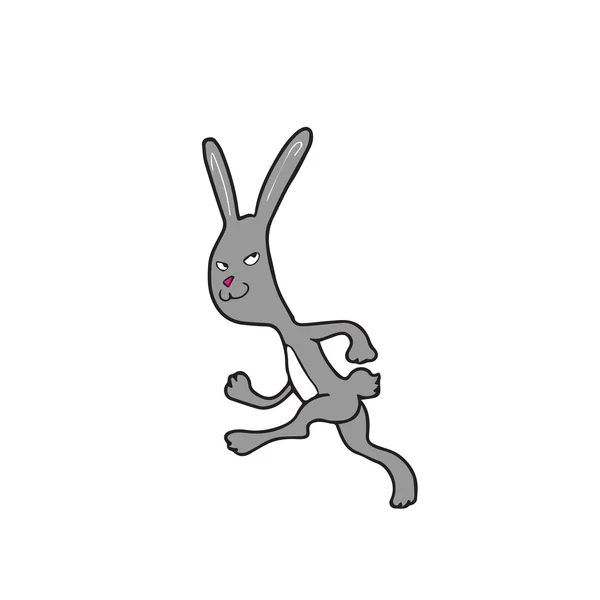 Lapin animal en marche — Image vectorielle